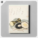 A comparison of Genroku poems and shells - Katsushika Hokusai Canvas.