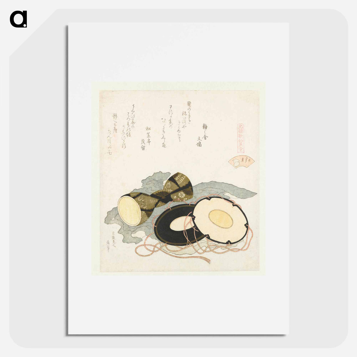 A comparison of Genroku poems and shells - Katsushika Hokusai Poster.