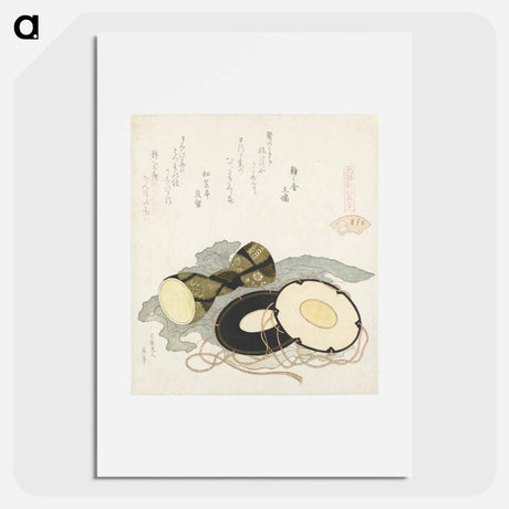 アートポスター-A comparison of Genroku poems and shells - 葛飾 北斎 Poster.