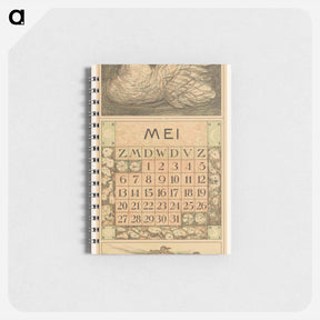 アートメモ帳-Kalenderblad mei met witte eend - テオ ヴァン ホイテマ Memo.
