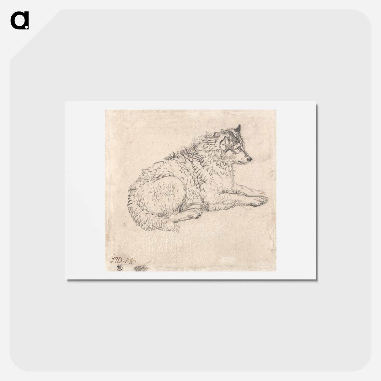 アートポストカード-Arctic Dog, Facing Right
 - イェール大学アートギャラリー Postcard.