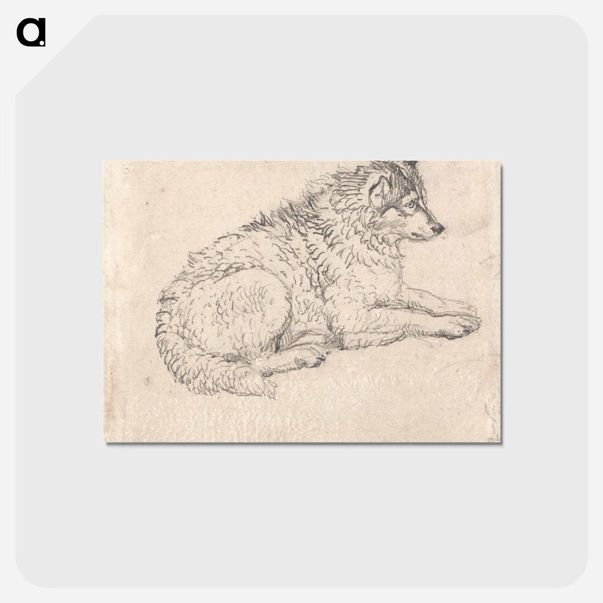 アートポストカード-Arctic Dog, Facing Right
 - イェール大学アートギャラリー Postcard.