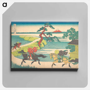 アートパネル-Sekiya Village on the Sumida River - 葛飾 北斎 Canvas.