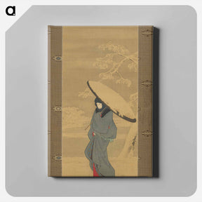 アートパネル-Woman Walking in the Snow
 - 歌川 広重 Canvas.