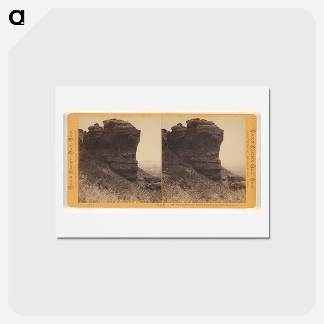 アートポストカード-Watch Tower, near Castle Rock Station, Echo Kanyon
 - エドワード マイブリッジ Postcard.