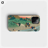 Hokusai's Poem - Katsushika Hokusai Phone Case.