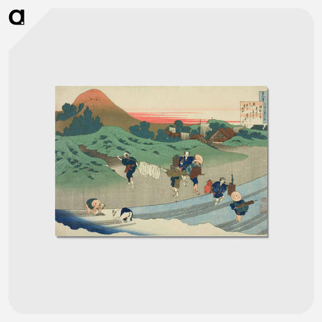 アートポストカード-Hokusai's Poem - 葛飾 北斎 Postcard.