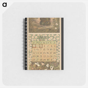 アートメモ帳-Kalenderblad voor mei 1912 met kievitseieren en kemphanen - テオ ヴァン ホイテマ Memo.