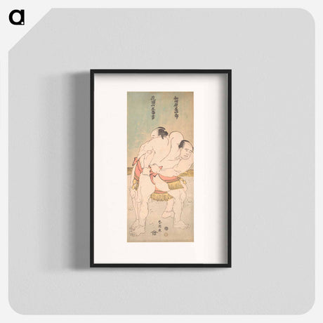 アートポスター-Hokusai's sumo wrestler - 葛飾 北斎 Poster.