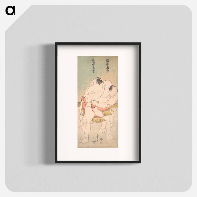 アートポスター-Hokusai's sumo wrestler - 葛飾 北斎 Poster.