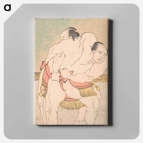 アートパネル-Hokusai's sumo wrestler - 葛飾 北斎 Canvas.