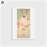 アートポストカード-Hokusai's sumo wrestler - 葛飾 北斎 Postcard.