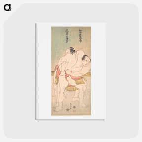 アートポストカード-Hokusai's sumo wrestler - 葛飾 北斎 Postcard.