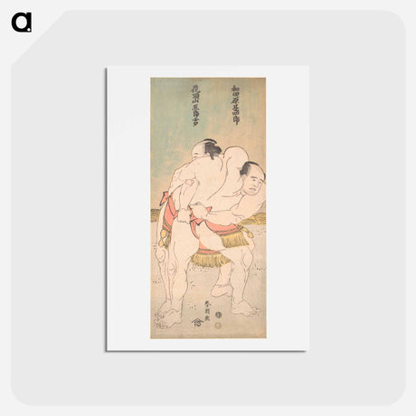 アートポストカード-Hokusai's sumo wrestler - 葛飾 北斎 Postcard.
