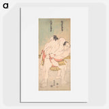 アートポスター-Hokusai's sumo wrestler - 葛飾 北斎 Poster.