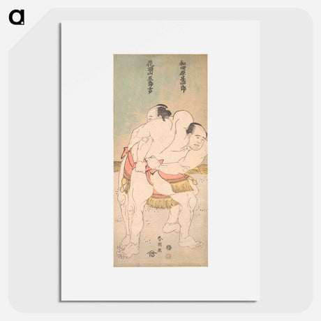 アートポスター-Hokusai's sumo wrestler - 葛飾 北斎 Poster.
