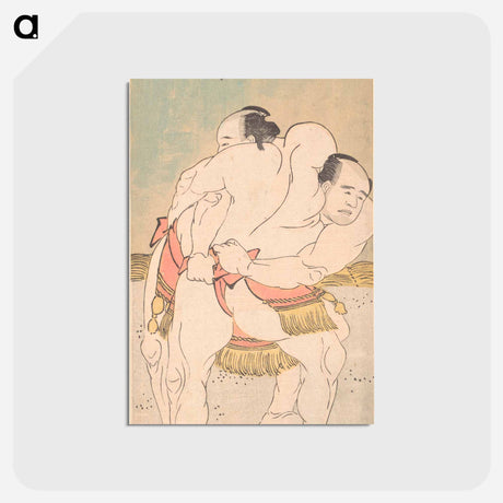 アートポストカード-Hokusai's sumo wrestler - 葛飾 北斎 Postcard.