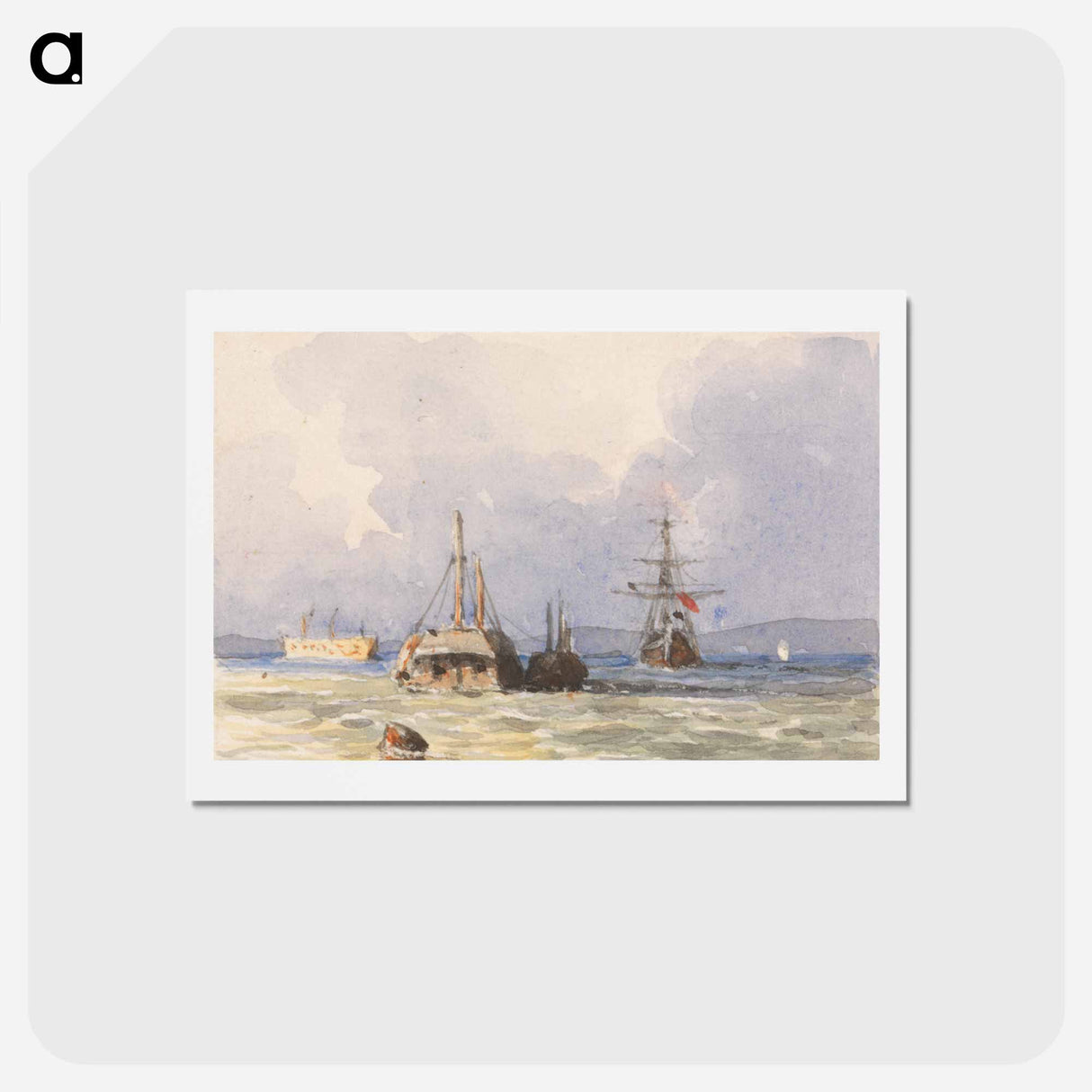 アートポストカード-"In Portsmouth Harbor"
 - イェール大学アートギャラリー Postcard.