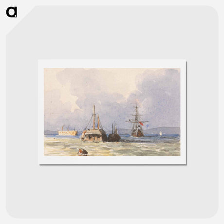 アートポストカード-"In Portsmouth Harbor"
 - イェール大学アートギャラリー Postcard.