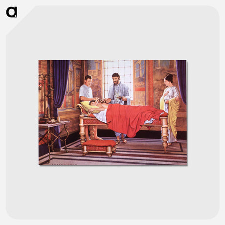 アートポストカード-Galen Cupping a Patient
 - 国立医学図書館 Postcard.