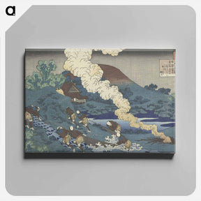 アートパネル-Gedicht von Kakinomoto No Hitomaro - 葛飾 北斎 Canvas.