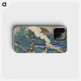 Download from Kakinomoto No Hitomaro - Katsushika Hokusai Phone Case.