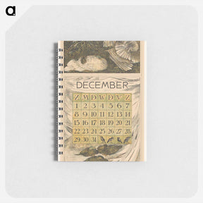 アートメモ帳-Kalenderblad december met kalkoenen en eenden - テオ ヴァン ホイテマ Memo.