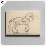 アートパネル-Saddled Horse, with a Crest Branded on His Flank, Walking to Right
 - イェール大学アートギャラリー Canvas.