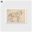 アートポストカード-Saddled Horse, with a Crest Branded on His Flank, Walking to Right
 - イェール大学アートギャラリー Postcard.