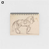 アートメモ帳-Saddled Horse, with a Crest Branded on His Flank, Walking to Right
 - イェール大学アートギャラリー Memo.