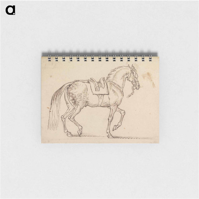 アートメモ帳-Saddled Horse, with a Crest Branded on His Flank, Walking to Right
 - イェール大学アートギャラリー Memo.