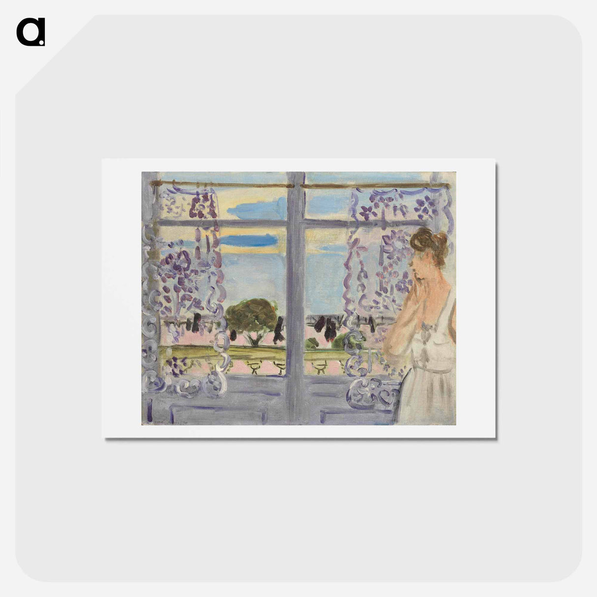 アートポストカード-Femme Auprès De La Fenêtre - アンリ マティス Postcard.