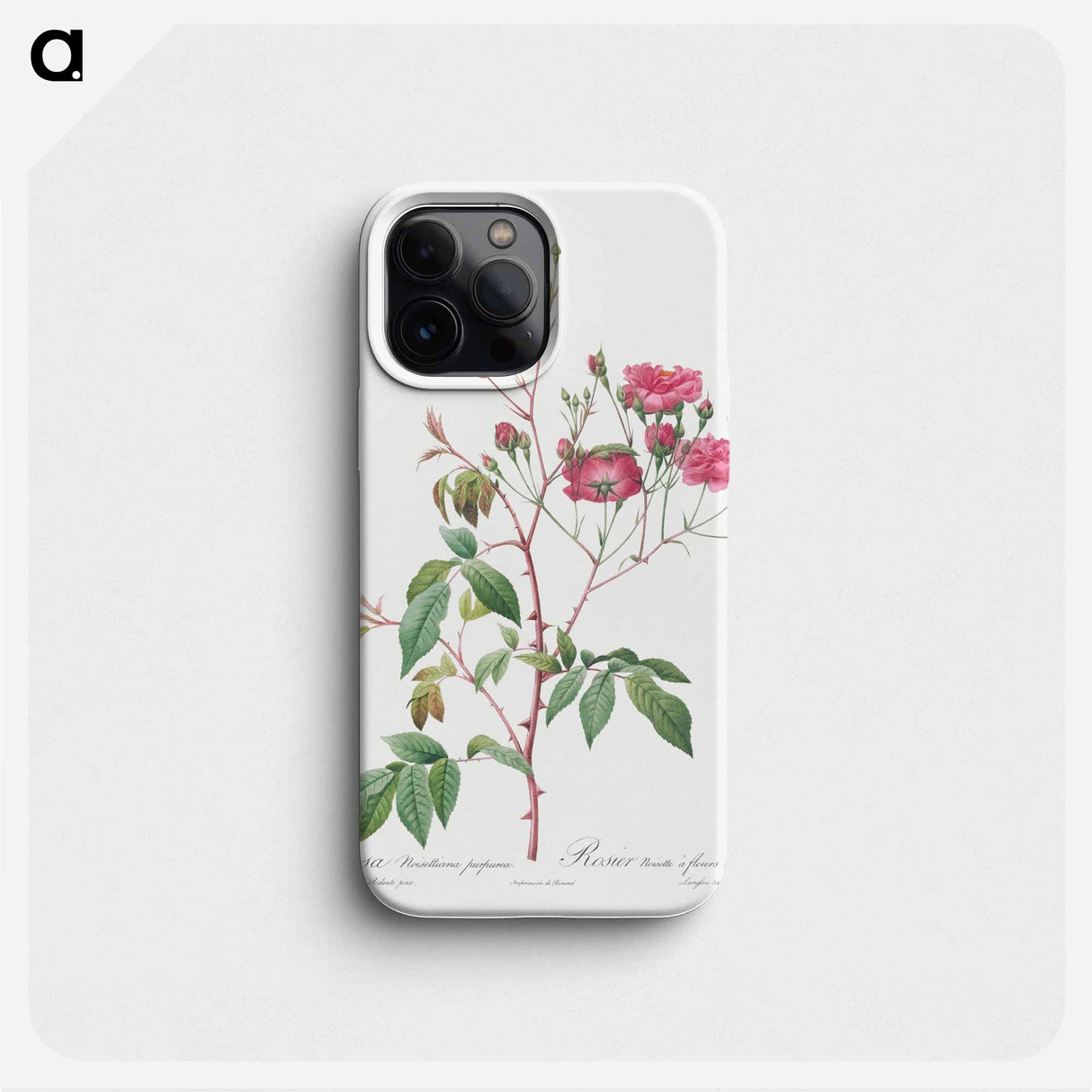 Pink Noisette - Pierre Joseph Redouté Phone Case.