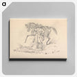 アートパネル-Turbaned Cavalryman Standing Beside a Horse
 - イェール大学アートギャラリー Canvas.