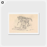 アートポストカード-Turbaned Cavalryman Standing Beside a Horse
 - イェール大学アートギャラリー Postcard.