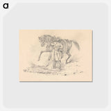 アートポストカード-Turbaned Cavalryman Standing Beside a Horse
 - イェール大学アートギャラリー Postcard.