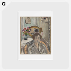 アートポストカード-Woman with Anemones - アンリ マティス Postcard.