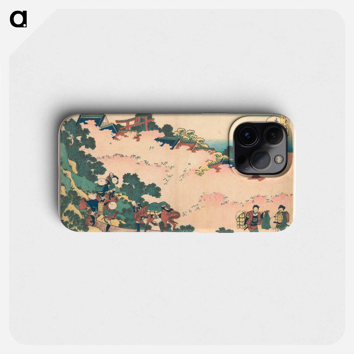 Cherry Blossoms at Yoshino - Katsushika Hokusai Phone Case.