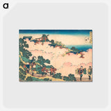 アートポストカード-Cherry Blossoms at Yoshino - 葛飾 北斎 Postcard.
