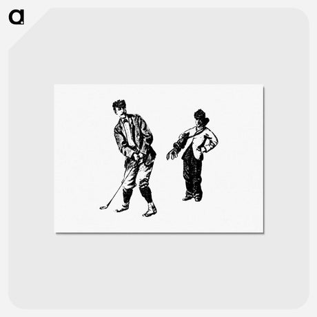 アートポストカード-Vintage Golfer from Won at the Last Hole
 - 大英図書館 Postcard.