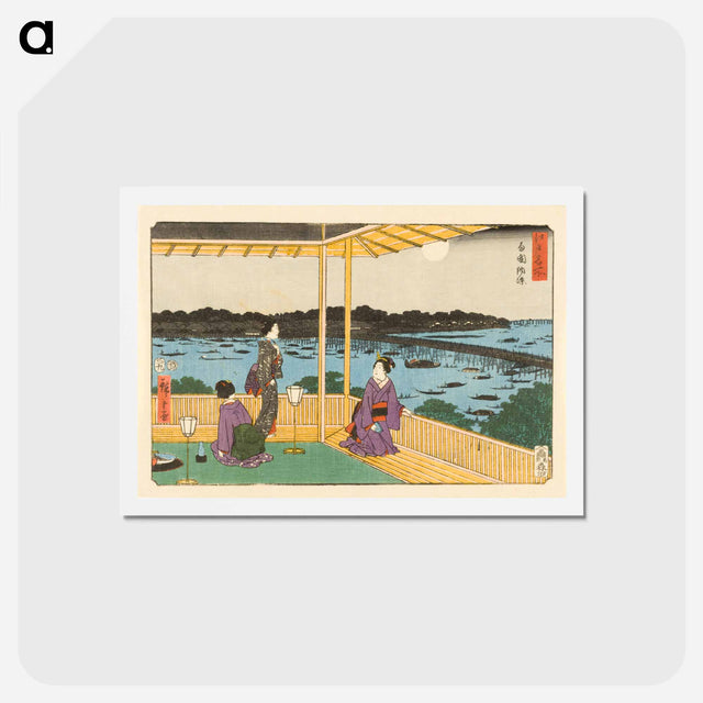 アートポストカード-Evening Cool at Ryōgoku
 - 歌川 広重 Postcard.