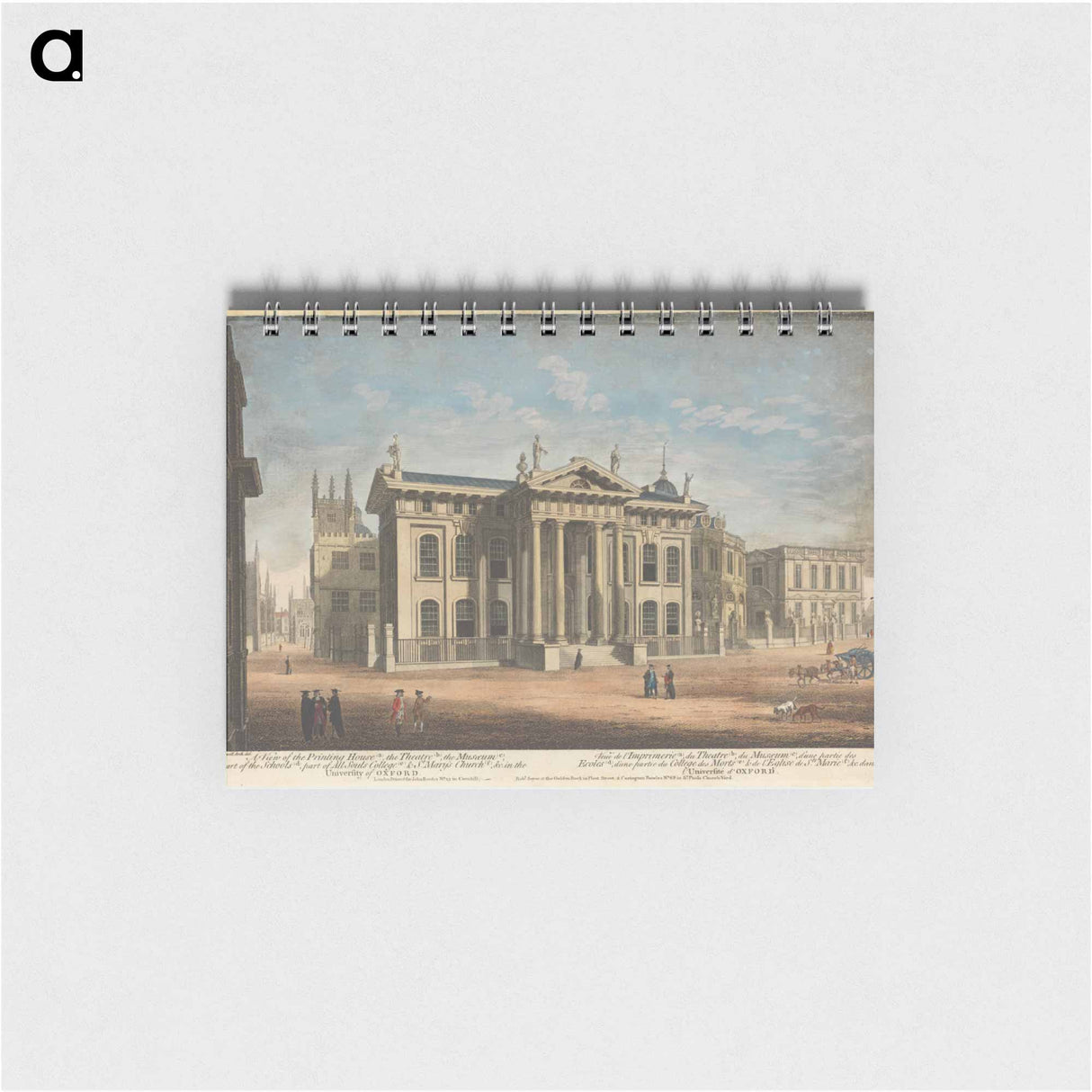 アートメモ帳-A View of the Printing House (a), the Theatre (b), the Museum (c), part of the Schools (d), part of All Souls College (e), & St. Mary's Church (f), & c. in the University of Oxford
 - イェール大学アートギャラリー Memo.