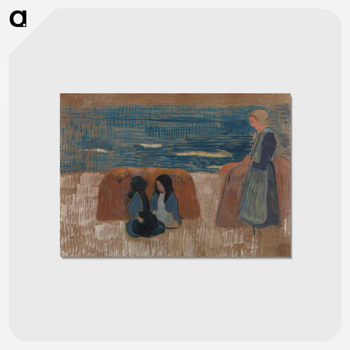 アートポストカード-Breton Women by the Sea
 - バーンズ・コレクション Postcard.