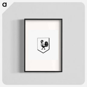 アートポスター-Cock in a Shield, Heraldic Design
 - 大英図書館 Poster.