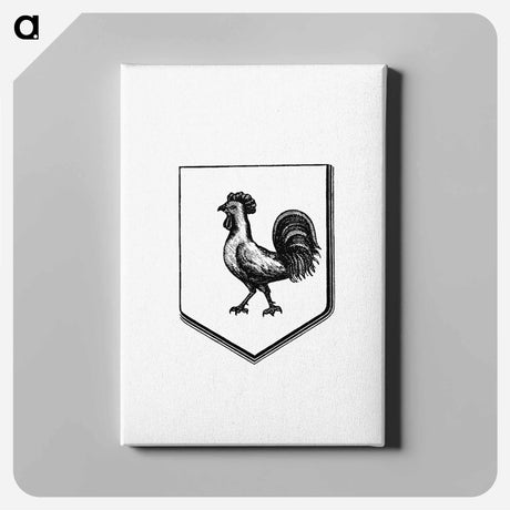 アートパネル-Cock in a Shield, Heraldic Design
 - 大英図書館 Canvas.