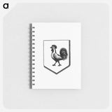 アートメモ帳-Cock in a Shield, Heraldic Design
 - 大英図書館 Memo.