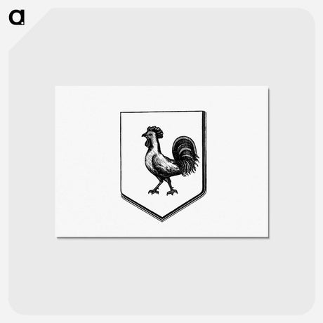 アートポストカード-Cock in a Shield, Heraldic Design
 - 大英図書館 Postcard.