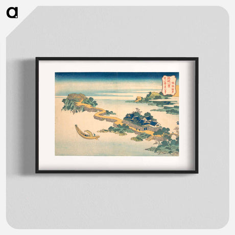アートポスター-Hokusai's Sound of the Lake at Rinkai - 葛飾 北斎 Poster.