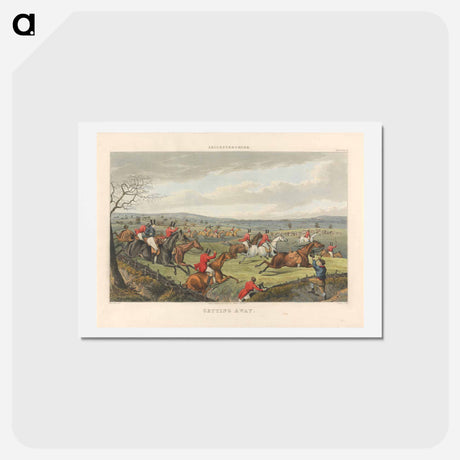 アートポストカード-Fox Hunting: Leicestershire - Getting Away
 - イェール大学アートギャラリー Postcard.