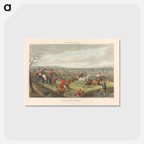 アートポストカード-Fox Hunting: Leicestershire - Getting Away
 - イェール大学アートギャラリー Postcard.
